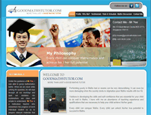 Tablet Screenshot of goodmathstutor.com